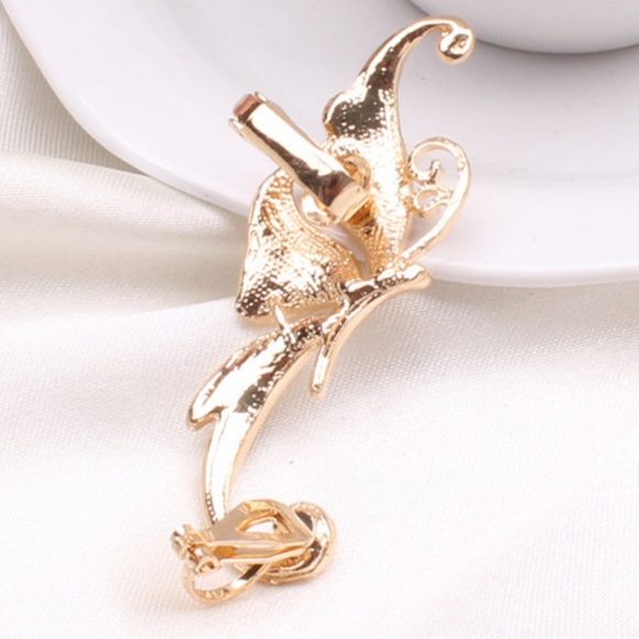 🌺 Rhinestone Butterfly Ear Cuff - Pink 🌺 - Picture 5 of 8